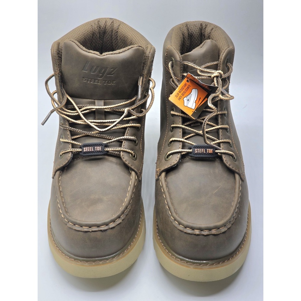 LUGZ Men Wide Steel Toe Chukka Work Boots Construction Safety Shoe SIZE 11W - Picture 2 of 7